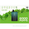 EE.UU. Sistema de vaina desechable en caliente 6000puffs Vape Pen